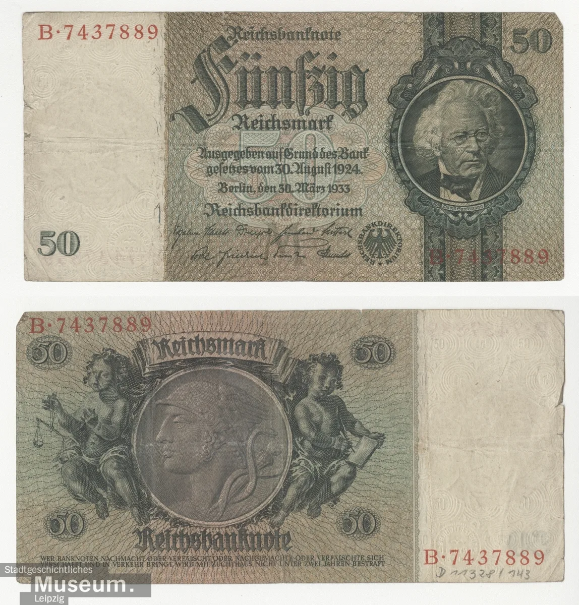 Imperial banknote over 50 marks — تصویر رکورد یوروپیانا