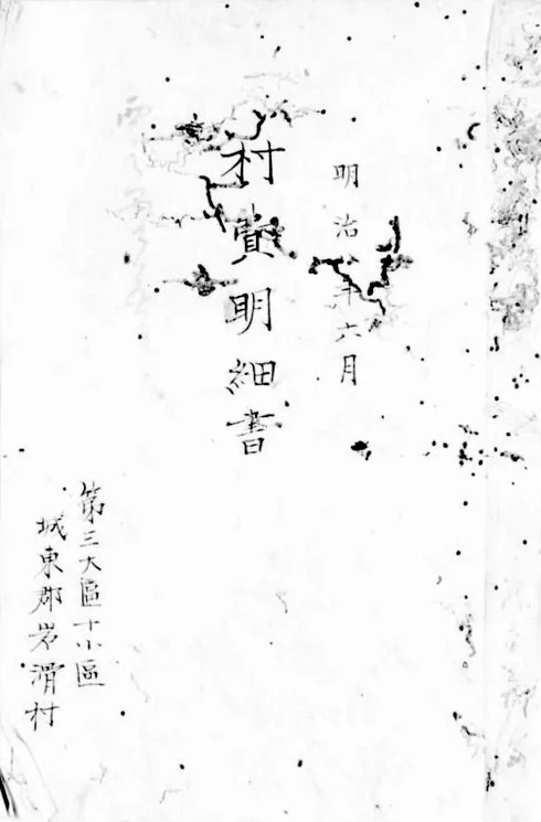 Sompi Meisaisho (Meiji 8-nen 6-gatsu, Iwaname-mura, Nakahō-mura, Onuki-mura) — تصویر رکورد ویکیداده