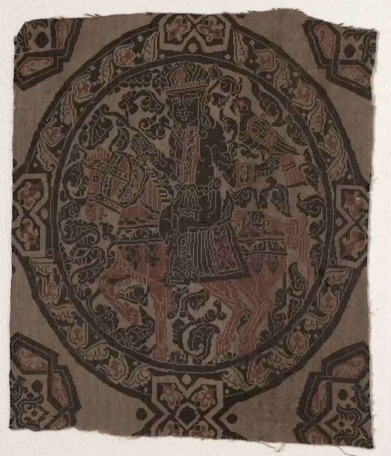 Fragment with Equestrian Falconer King — تصویر رکورد موزهٔ هنر کلیولند (دسترسی آزاد)