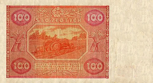 پشت اسکناس — 100 złotych لهستان