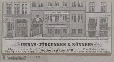 Gothersgade nr. 8: Urban-Jürgensen & Sönners Chronometer & Uhr-Etablissement — تصویر رکورد یوروپیانا