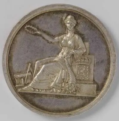 Prijspenning, verleend aan de schilder Johannes Bosboom in 1833 door de 1e afdeling van de 's Gravenhaagsche Teeken Akademie — تصویر رکورد یوروپیانا