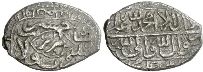 روی و پشت «۲ شاهی — شاه سلطان حسین صفوی، ۱۷۱۴–۱۷۱۷ م» — عکس رکورد کاتالوگ نومیستا