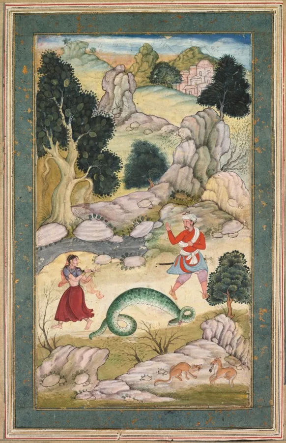Lovers Parting, Page from a Book of Fables — تصویر رکورد موزهٔ هنر کلیولند (دسترسی آزاد)