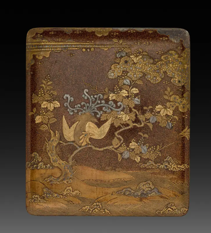 Writing Box (Suzuribako) with Phoenix in Paulownia (lid) — تصویر رکورد موزهٔ هنر کلیولند (دسترسی آزاد)