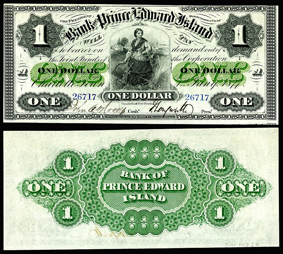 روی اسکناس — 1 dollar کانادا