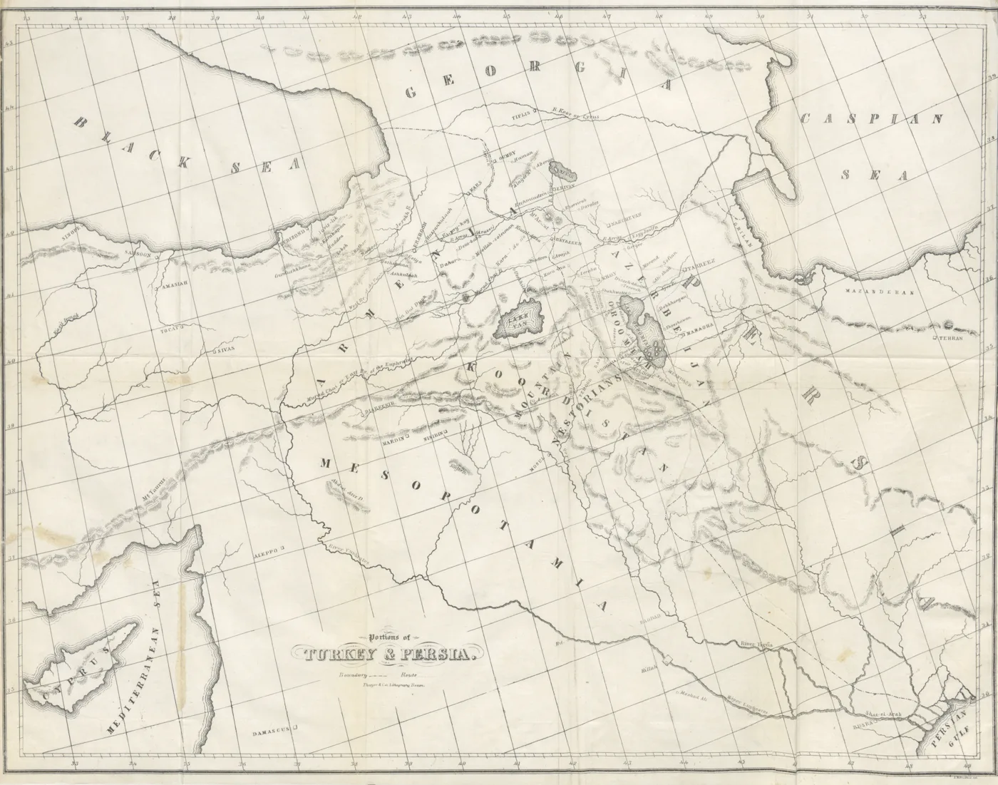 map from "A Residence of eight years in Persia, among the Nestorian Christians; with notices of the Muhammedans". — تصویر رکورد یوروپیانا