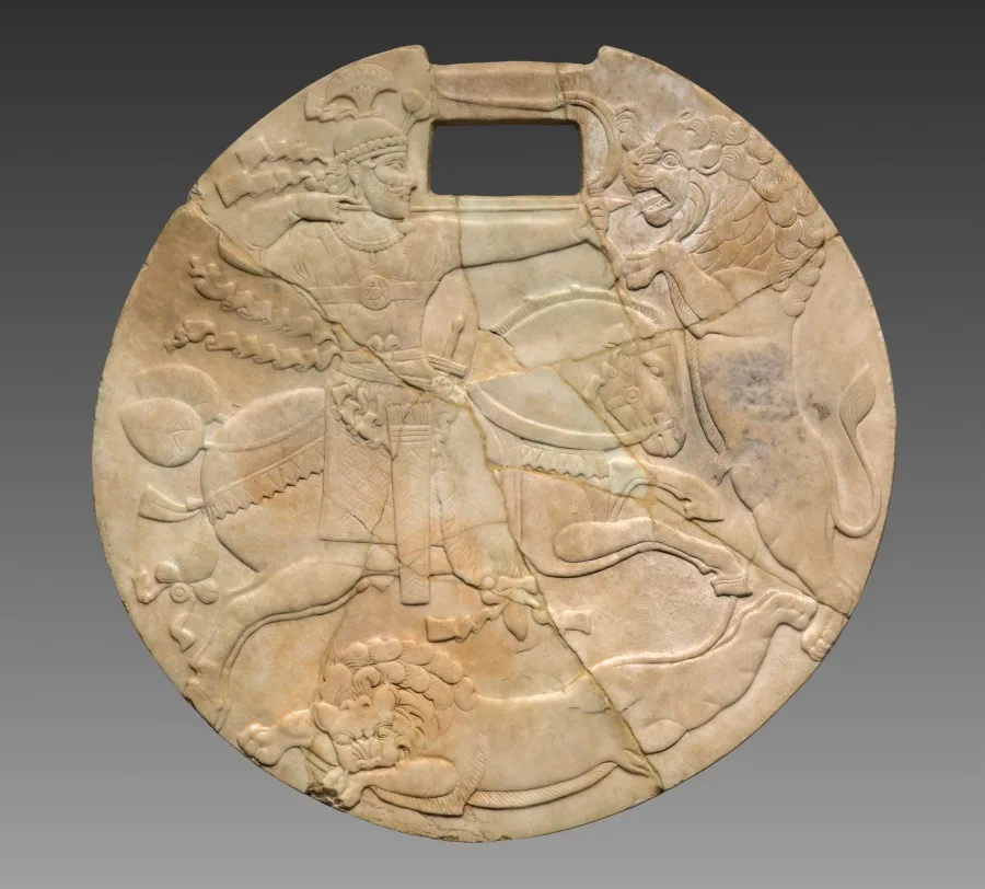 Sasanian King Hunting Lions — تصویر رکورد موزهٔ هنر کلیولند (دسترسی آزاد)