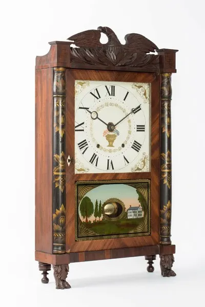 Tischuhr (Shelf Clock), Seth Thomas, Plymouth (USA), um 1830 — تصویر رکورد یوروپیانا