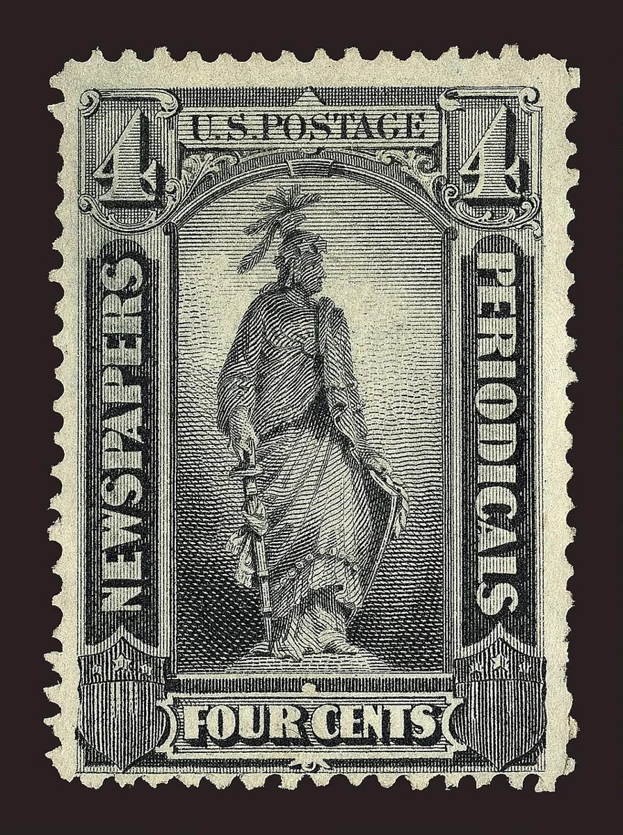 4c Statue of Freedom Newspaper and Periodical imprint single — تصویر رکورد موزهٔ ملی هنر آسیایی اسمیتسونیان (دسترسی آزاد)