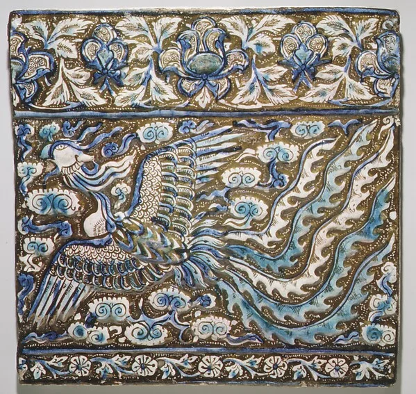 Tile with Image of Phoenix — نمای تکمیلی ثبت‌شده در رکورد موزه
