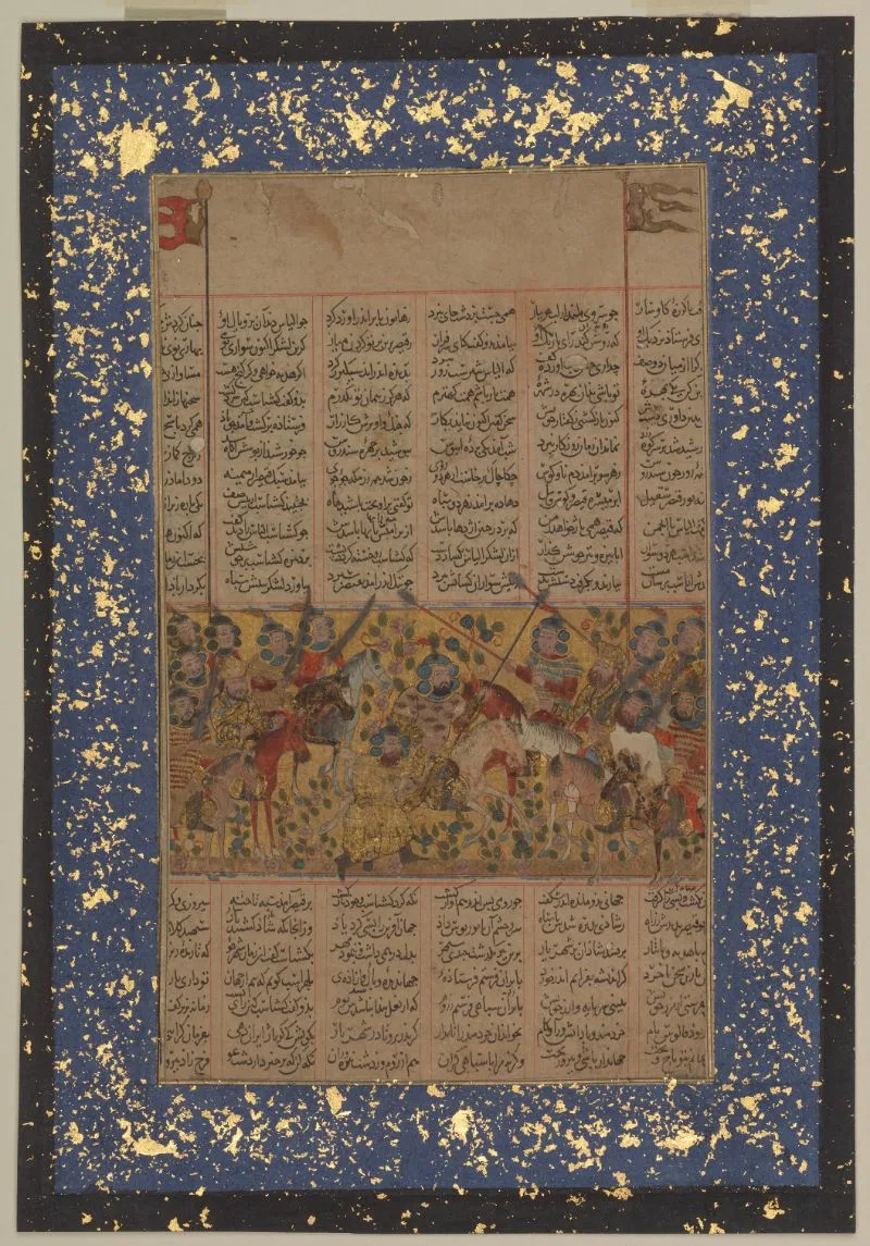 Gushtasp brings Ilyas captive before Caesar, from the Book of Kings (Shahnama) by Firdausi — تصویر رکورد یوروپیانا