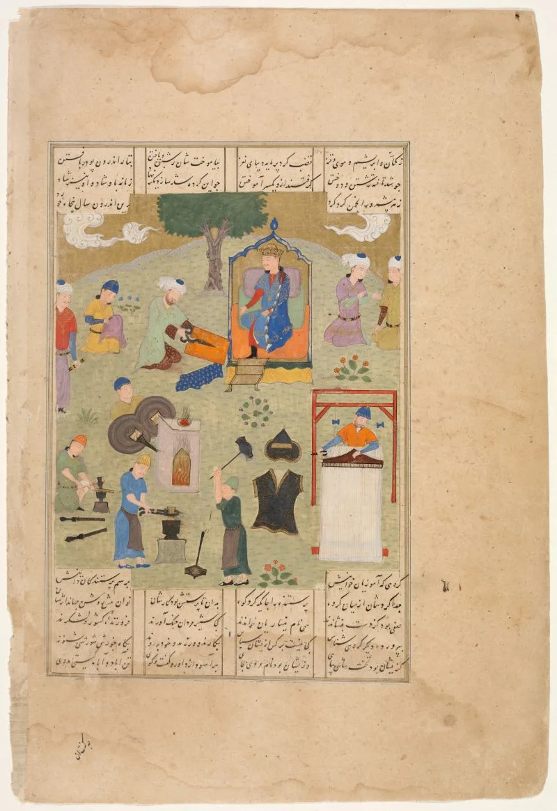 Jamshid teaches the crafts, from the Book of Kings (Shahnama) by Firdausi — تصویر رکورد یوروپیانا