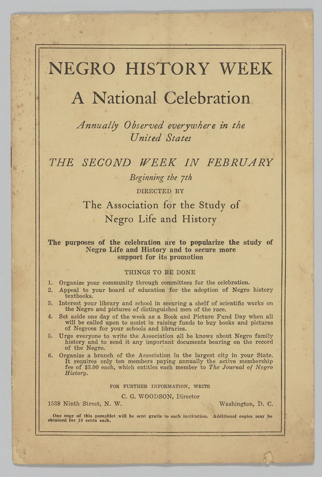 Negro History Week: A National Celebration — عکس رکورد موزهٔ ملی تاریخ و فرهنگ آفریقاییـآمریکایی (اسمیتسونیان)