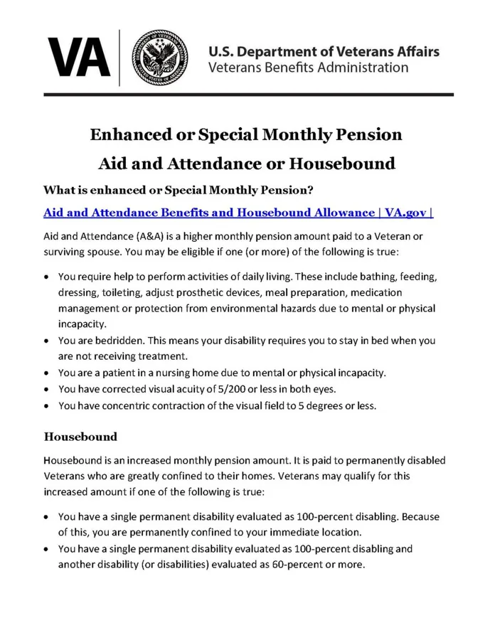 Enhanced or Special Monthly Pension Aid and Attendance or Housebound — تصویر رکورد ویکیداده