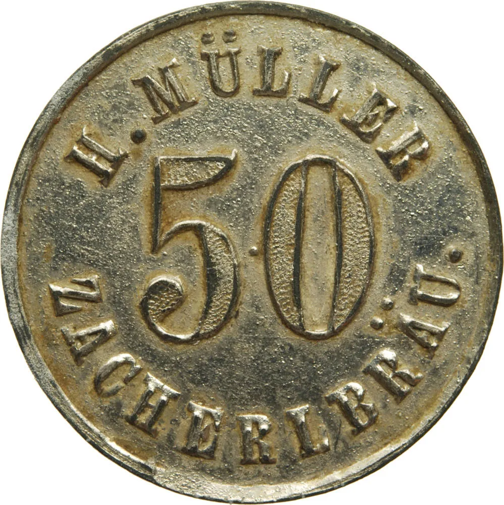 Dresden - Biermarke "50", H. Müller für Zacherlbräu — تصویر رکورد یوروپیانا