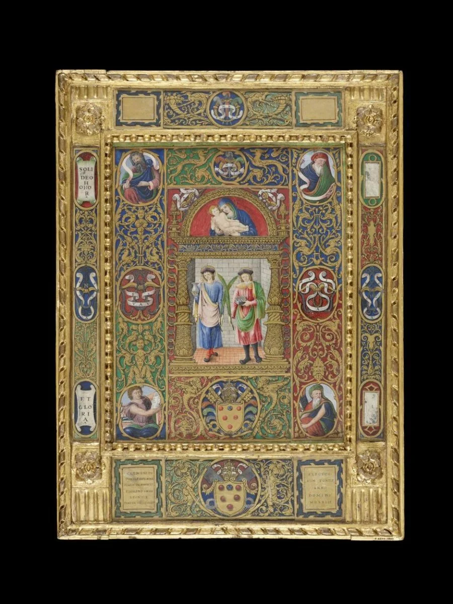 Manuscript cuttings from a Sistine Chapel Missal completed for Pope Clement VII — تصویر رکورد موزهٔ ویکتوریا و آلبرت