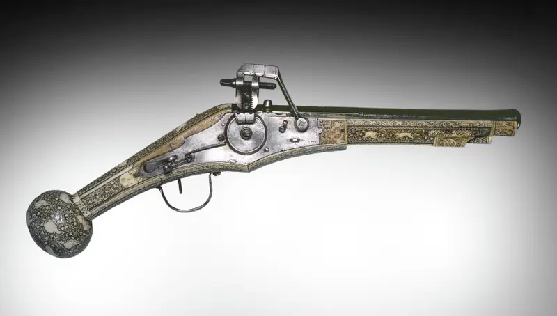 Wheel-Lock Hunting Pistol — تصویر رکورد موزهٔ هنر کلیولند (دسترسی آزاد)