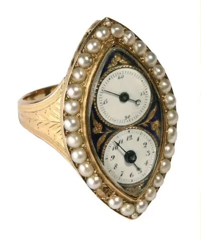 Fingerring mit Uhr, wohl Genf, um 1800 — تصویر رکورد یوروپیانا