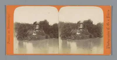 Gezicht op een kraam in het Bois de Boulogne te Parijs — تصویر رکورد یوروپیانا