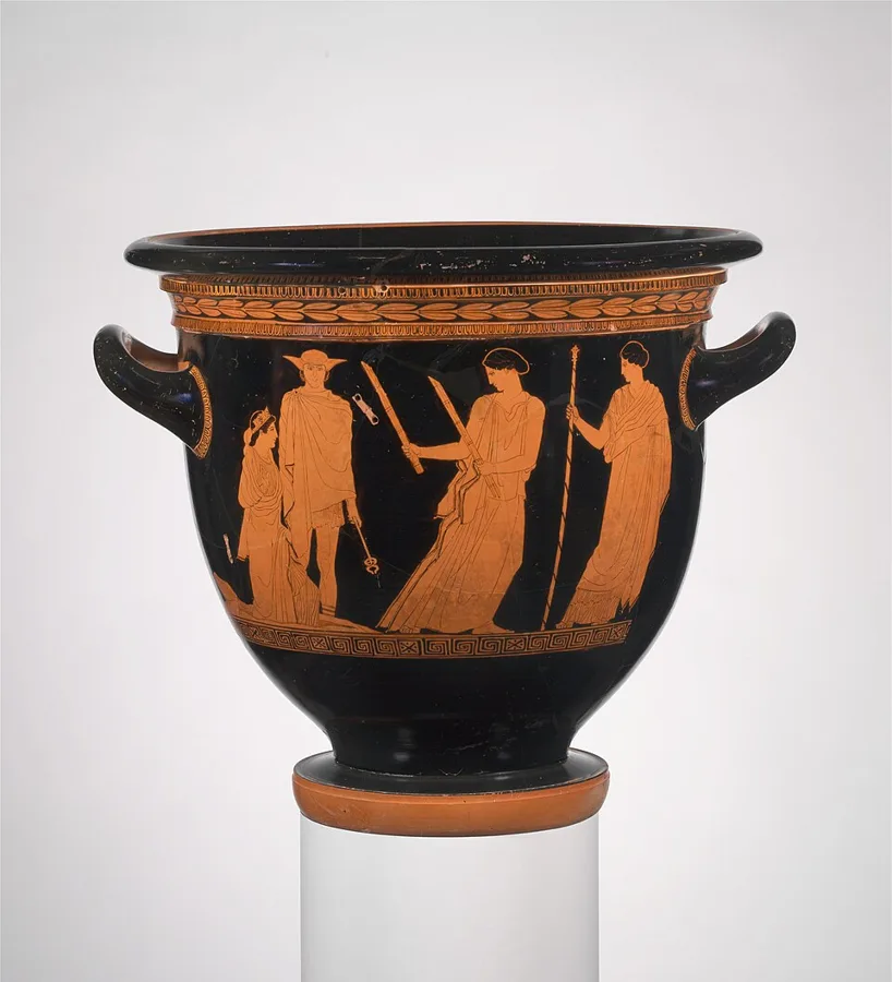 Terracotta bell-krater (bowl for mixing wine and water) — تصویر رکورد ویکی‌داده