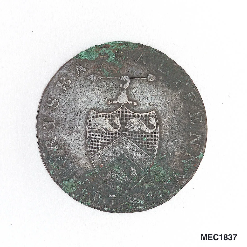Portsea halfpenny token — تصویر رکورد یوروپیانا