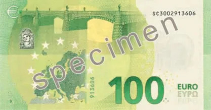 پشت اسکناس €100 یورو