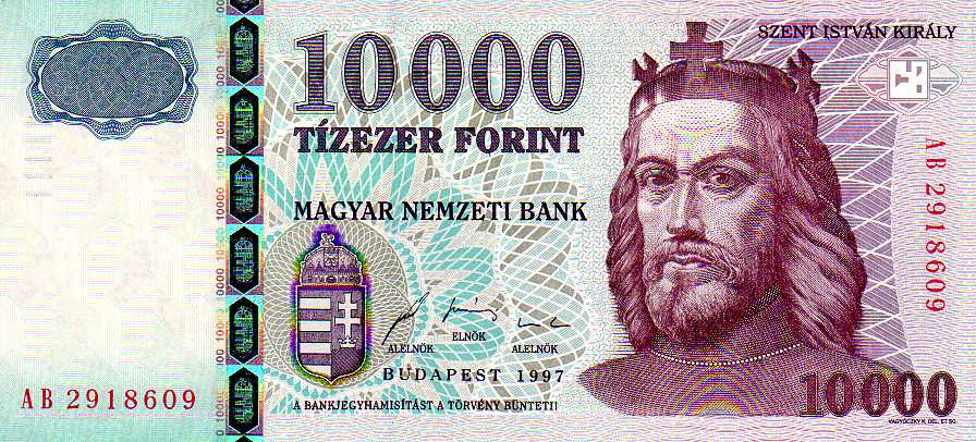 روی اسکناس — 10000 فورینت مجارستان