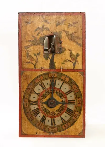 Holzräderuhr mit Kuckuck, wohl Schwarzwald, um 1760 — تصویر رکورد یوروپیانا
