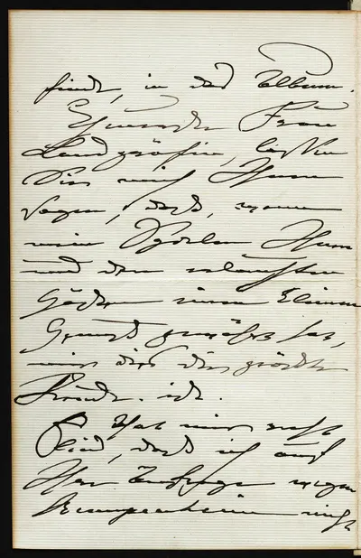 Brief von Clara Schumann an Maria Anna <Preussen, Prinzessin> — تصویر رکورد یوروپیانا