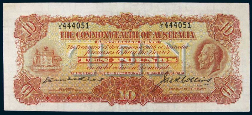 پشت اسکناس — 10 pound استرالیا