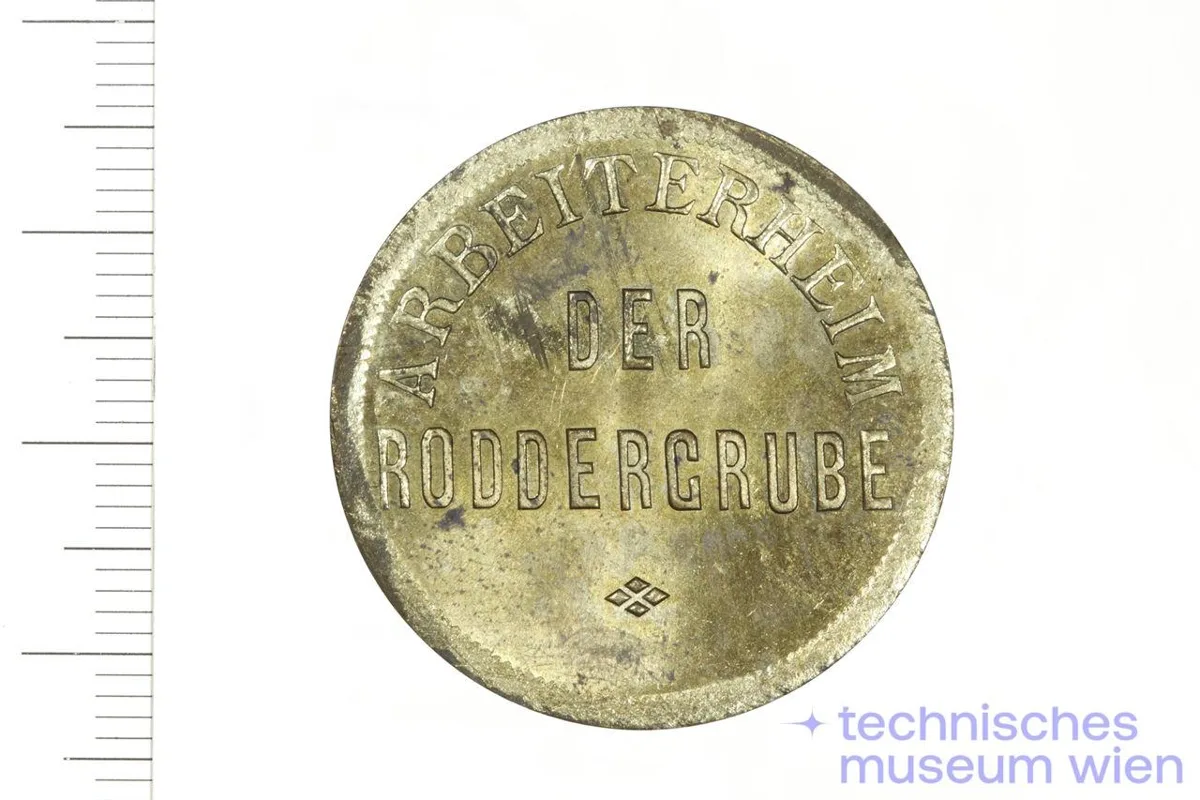 Wertmarke zu 100 (Pfennig?) des Arbeiterheims der Gewerkschaft Roddergrube — تصویر رکورد یوروپیانا