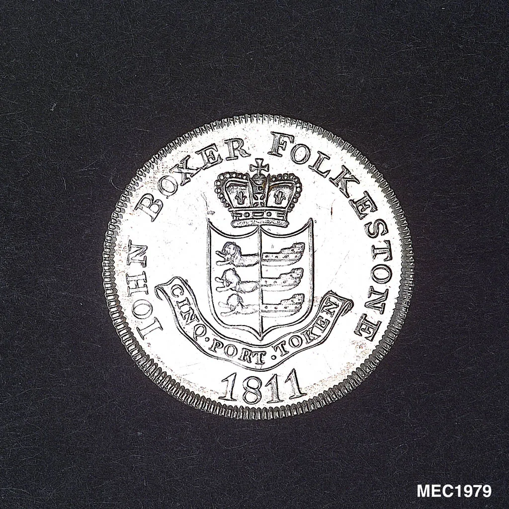 Folkestone shilling token — تصویر رکورد یوروپیانا