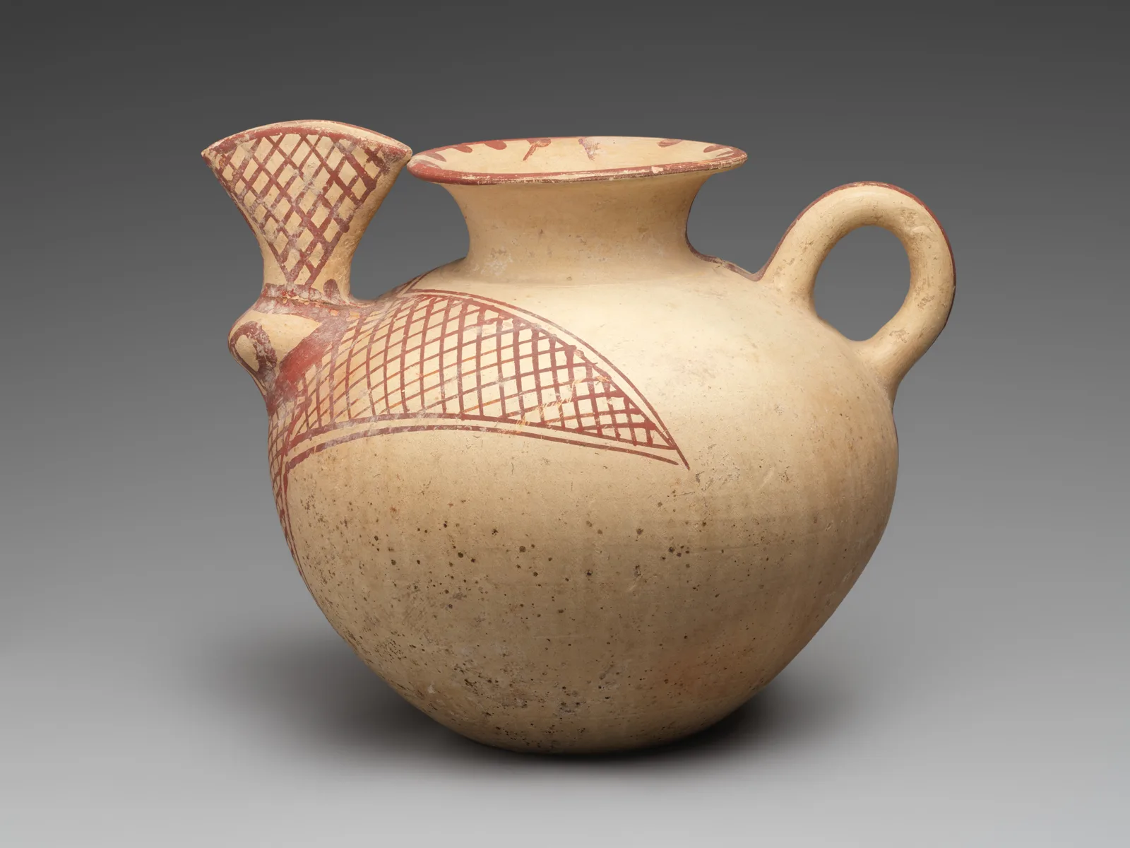 Spouted vessel — تصویر رکورد موزهٔ متروپولیتن (دسترسی آزاد)