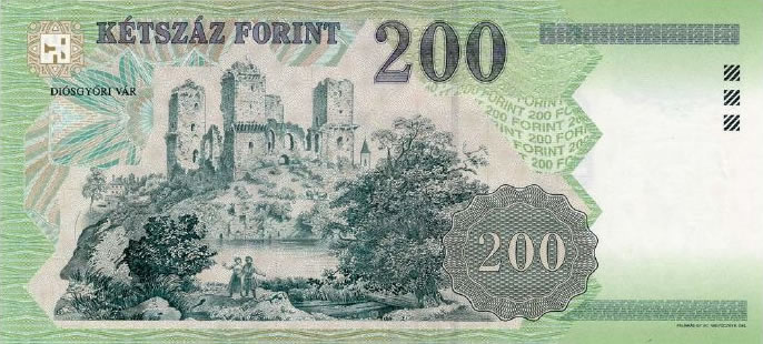 پشت اسکناس — 200 فورینت مجارستان