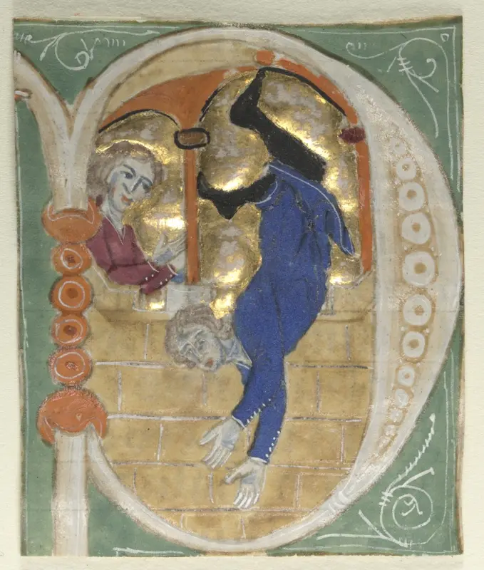 Historiated Initial (P?) Excised from a Bible — تصویر رکورد موزهٔ هنر کلیولند (دسترسی آزاد)