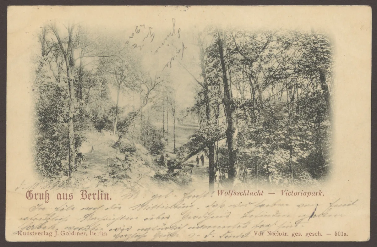 Ansichtskarte "Wolfsschlucht", Viktoriapark — تصویر رکورد یوروپیانا