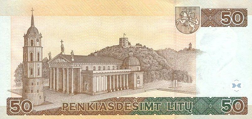 پشت اسکناس — 50 لیتاس لیتوانی