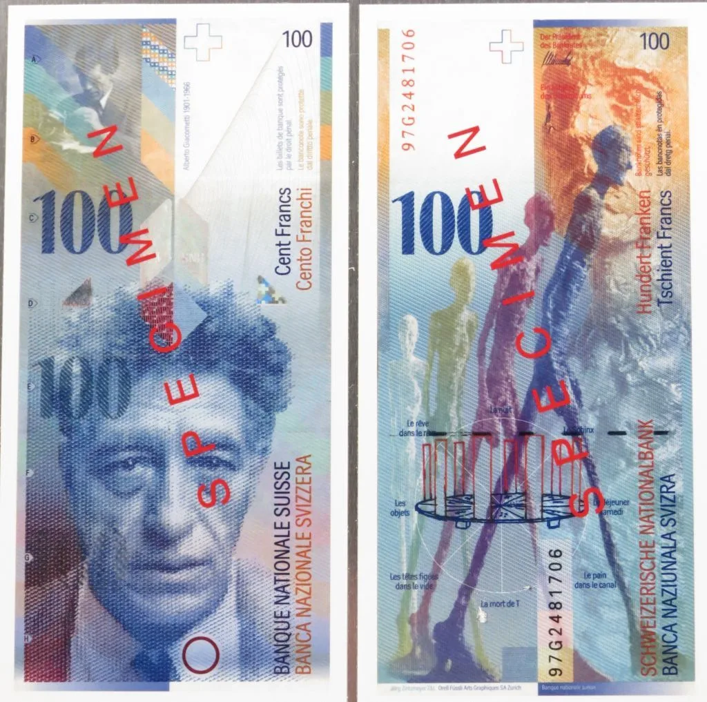 Banknote Fr. 100, 1998 — تصویر رکورد یوروپیانا