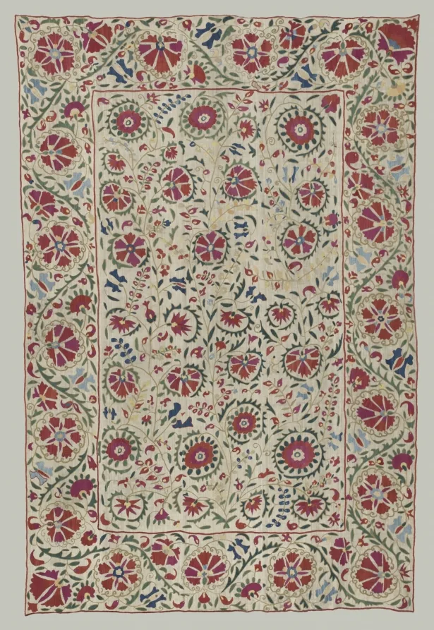 Suzani: Curtain or Bed Cover — تصویر رکورد موزهٔ هنر کلیولند (دسترسی آزاد)