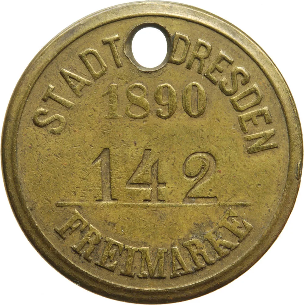 Dresden - Freimarke Nr. 142 — تصویر رکورد یوروپیانا