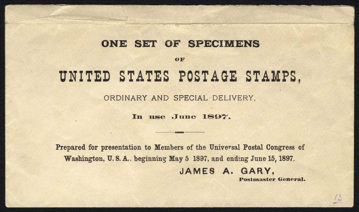 Universal Postal Congress Presentation Envelope — تصویر رکورد موزهٔ ملی هنر آسیایی اسمیتسونیان (دسترسی آزاد)