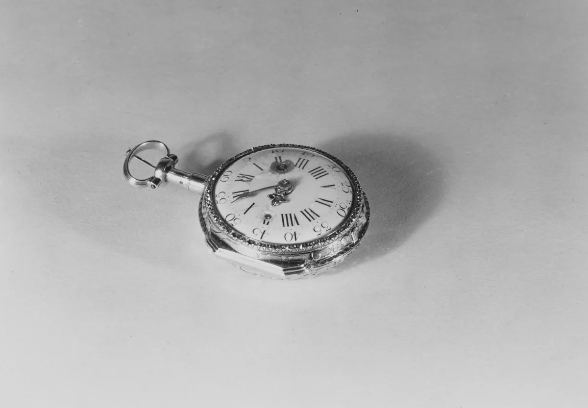 Taschenuhr in Goldgehäuse mit Emailmalerei — تصویر رکورد یوروپیانا