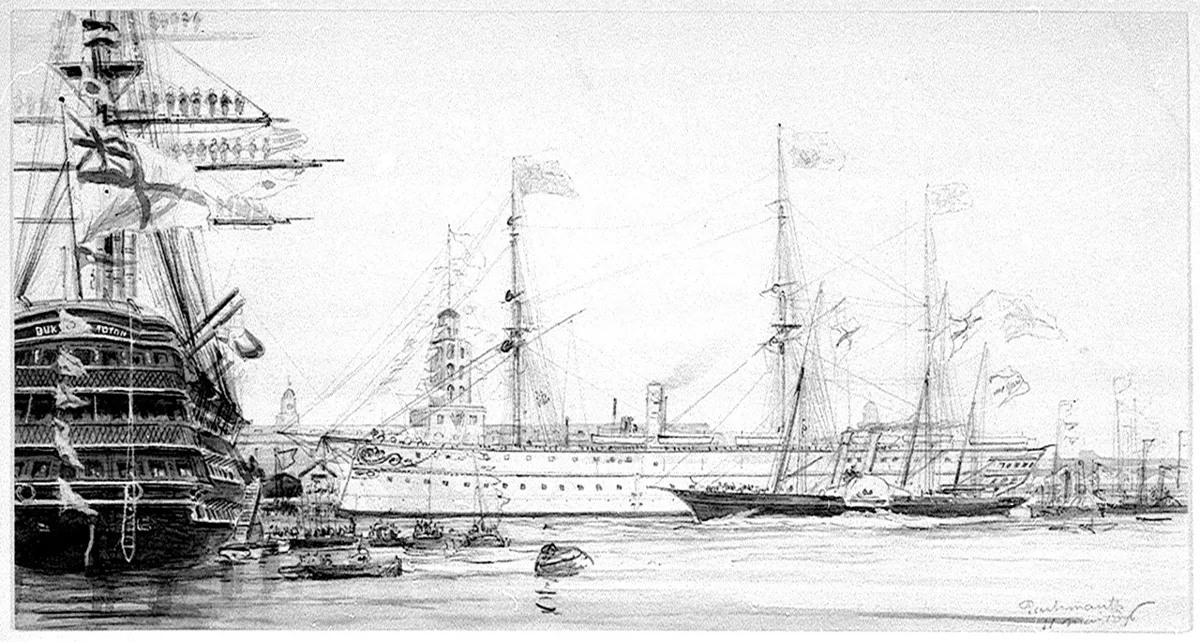 The Shah of Persia's visit to Portsmouth 11th May 1876 — تصویر رکورد یوروپیانا
