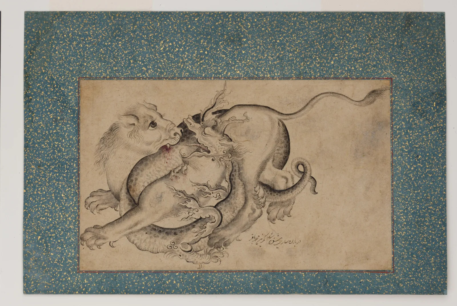 Lion and Dragon in Combat — تصویر رکورد موزهٔ متروپولیتن (دسترسی آزاد)