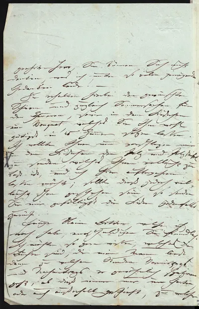 Brief von Clara Schumann an Eberhard Peters — تصویر رکورد یوروپیانا