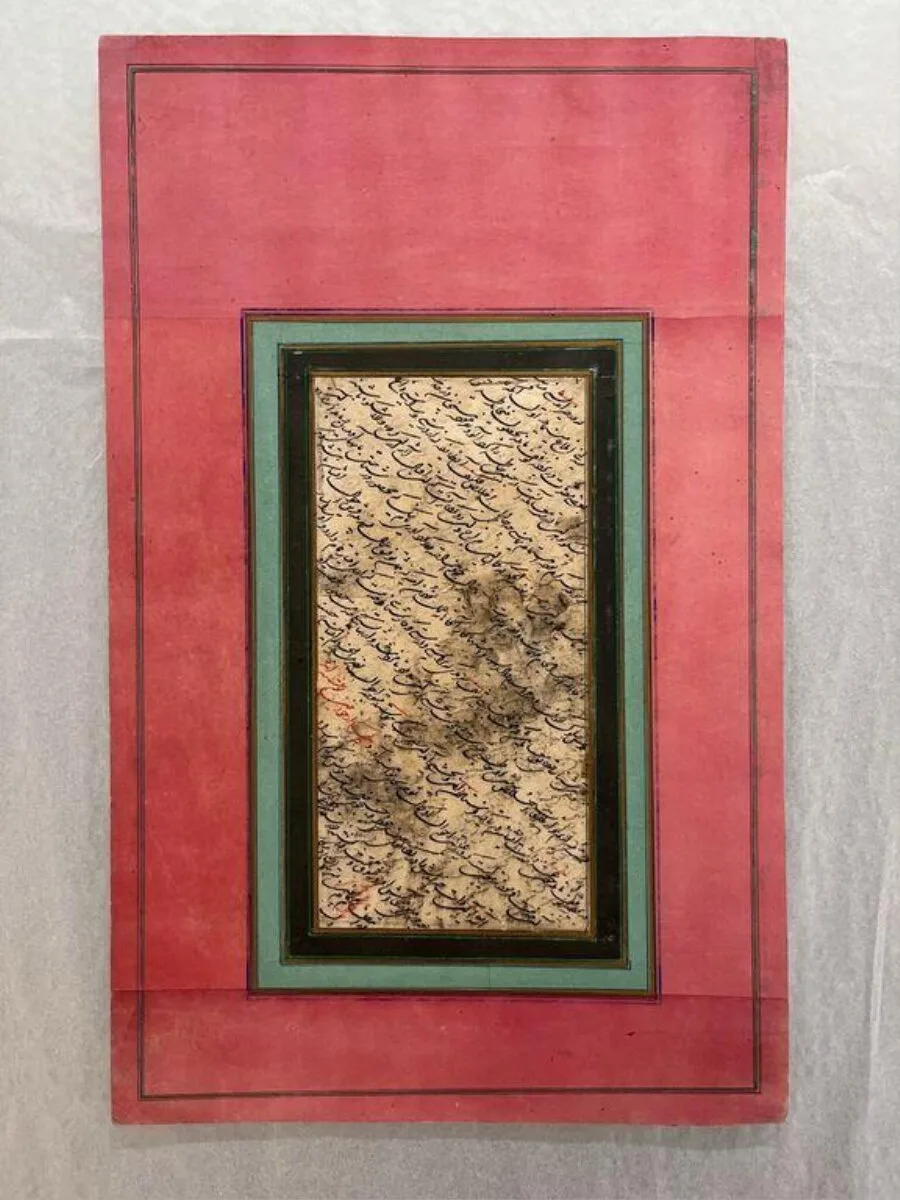 Manuscript page — تصویر رکورد موزهٔ ویکتوریا و آلبرت