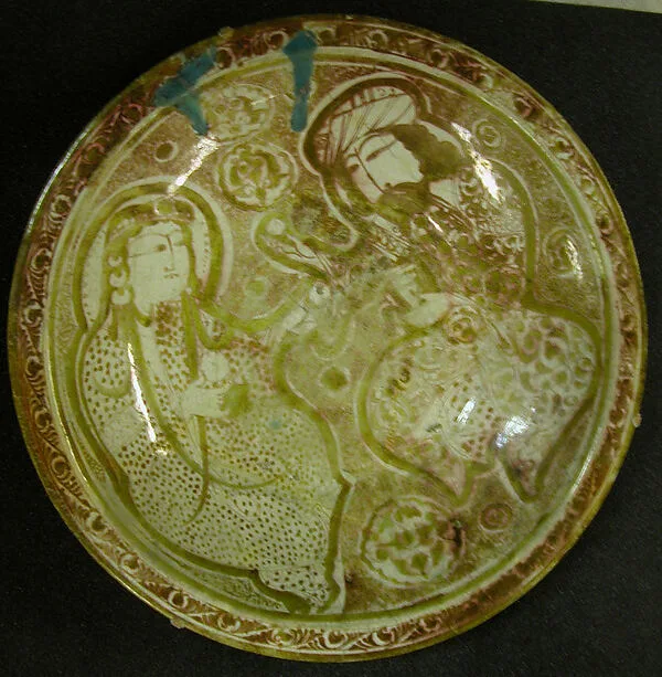 Bowl Depicting a Princely Couple — تصویر رکورد موزهٔ متروپولیتن (دسترسی آزاد)