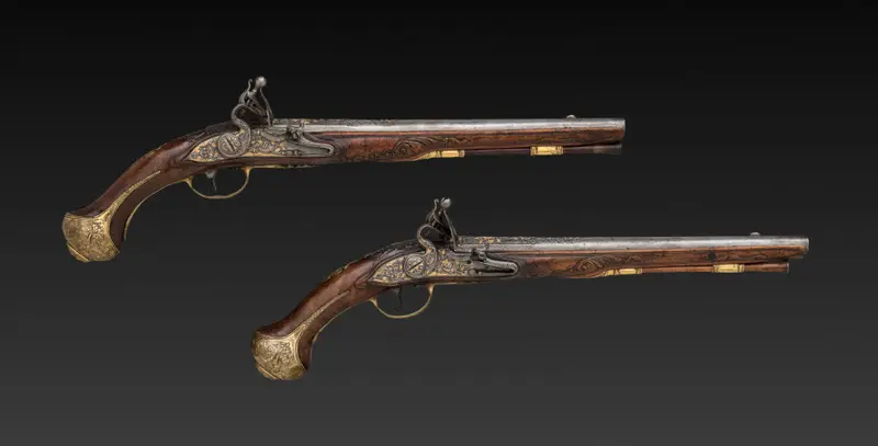Pair of Flintlock Pistols — تصویر رکورد موزهٔ هنر کلیولند (دسترسی آزاد)