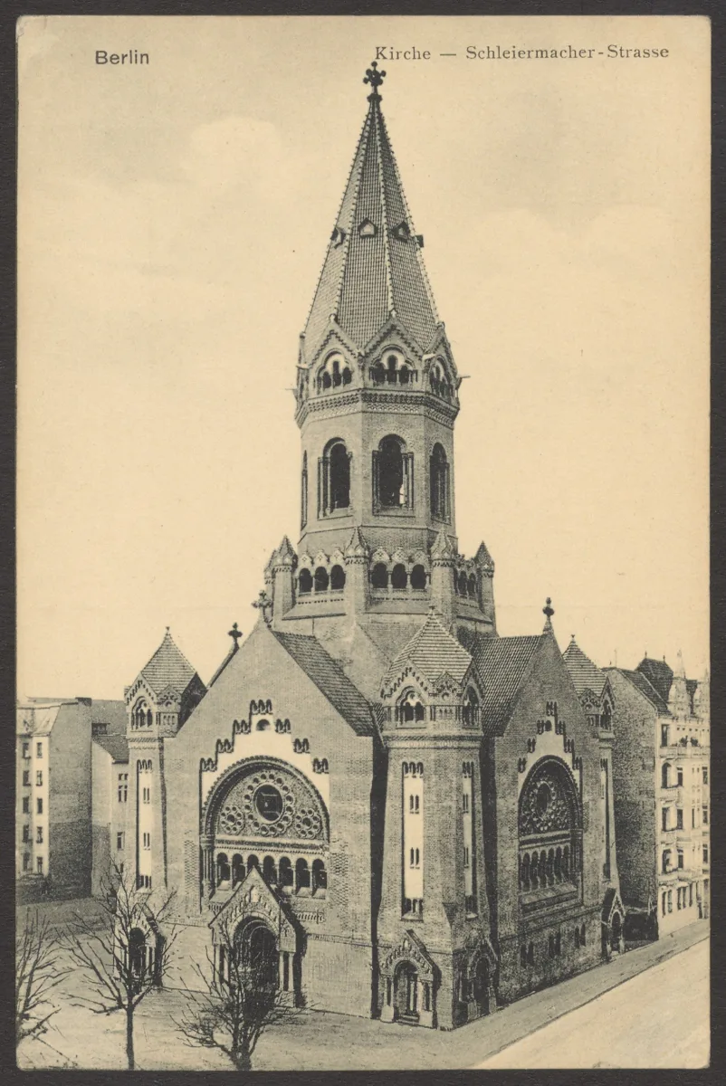 Ansichtskarte Passionskirche, Schleiermacherstraße — تصویر رکورد یوروپیانا